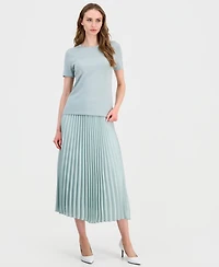 Anne Klein Women's Merino Wool Short-Sleeve Sweater