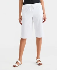 Style & Co Women's Mid Rise Sweatpant Bermuda Shorts, Created for Macy's