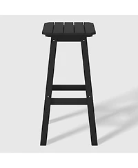 WestinTrends 29" Hdpe Outdoor Patio Square Backless Bar Stool