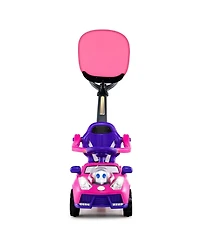 Hongge 3 In 1 Toddler Push Car Ride On Toy With Canopy Storage And Parental Handle