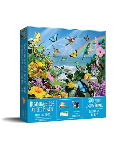 SunsOut Hummingbirds at the Beach 500 piece Jigsaw Puzzle for Adults