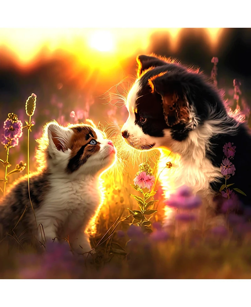 SunsOut Cats and Dogs 500 piece Jigsaw Puzzle for Adults