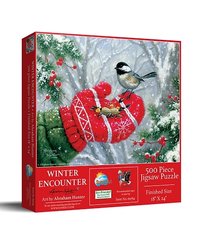 SunsOut Winter Encounter 300 piece Jigsaw Puzzle for Adults