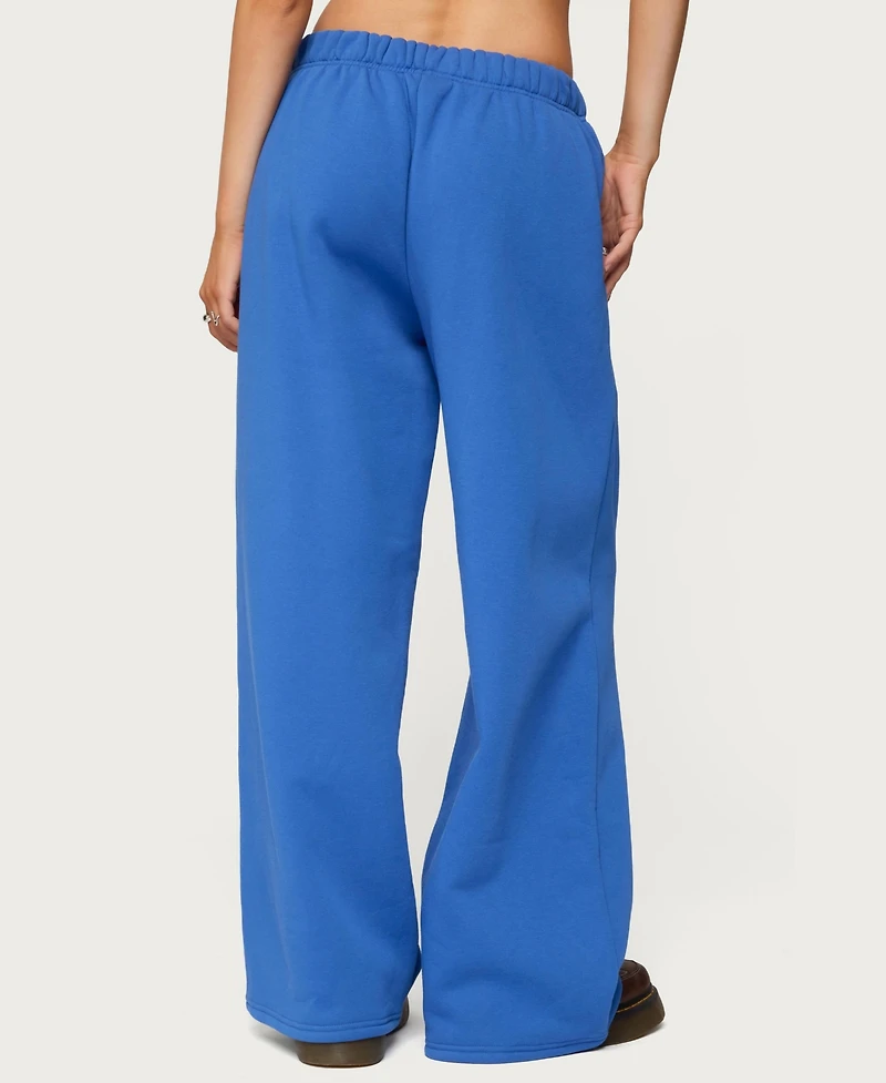 Edikted Women's Basic Girl Wide Leg Sweatpants