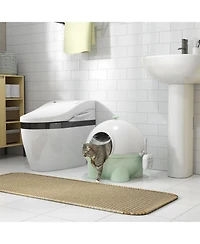 Aostirmotor Large Hooded Cat Litter Box with Lid