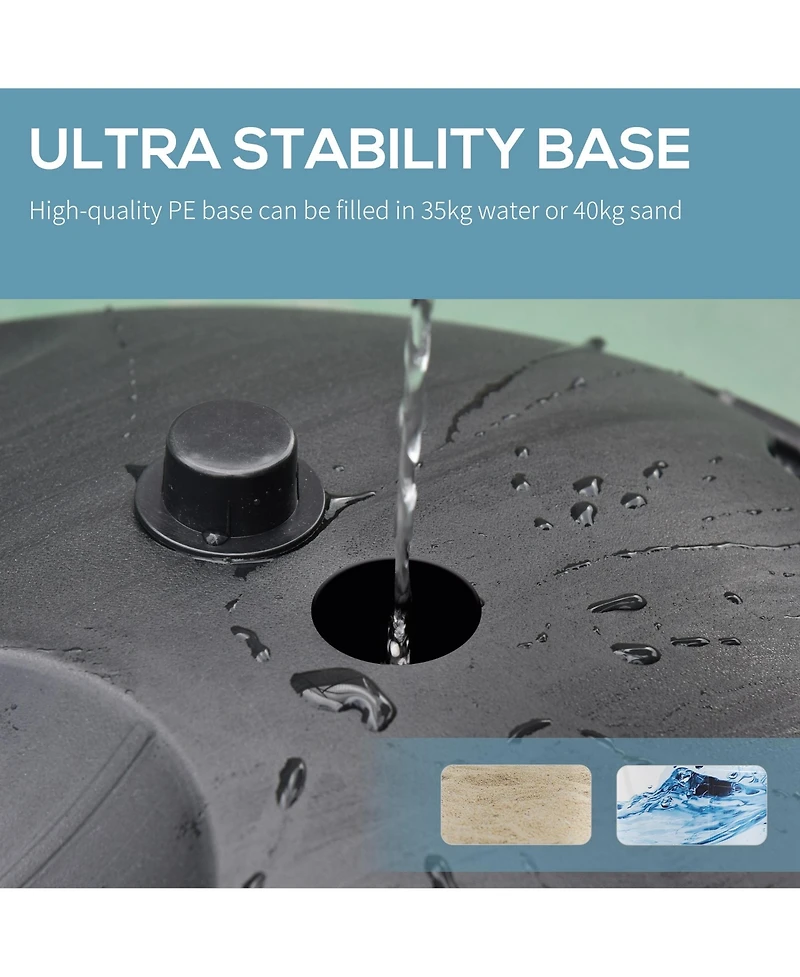 Soozier Portable Basketball Sd & Height Adjustable with Fillable Bottom Base