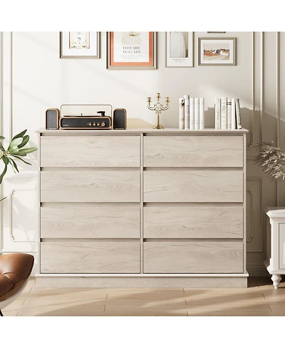 gaomon 8 Drawer Dresser for Bedroom, Wide Wooden Chest of Drawers with Top