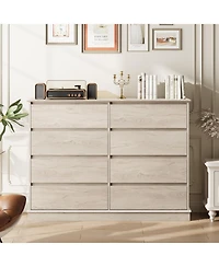 gaomon 8 Drawer Dresser for Bedroom, Wide Wooden Chest of Drawers with Top