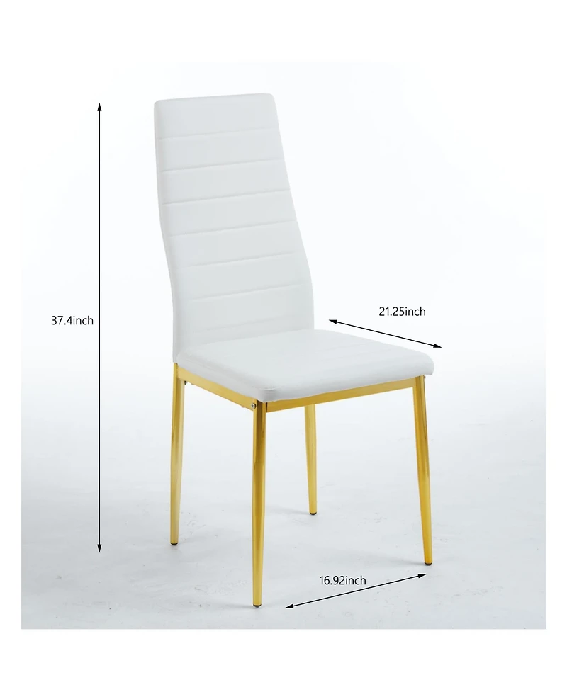 Streamdale Furniture Mid-Century Glass Top Dining Set