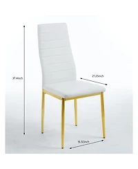 Streamdale Furniture Mid-Century Glass Top Dining Set