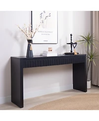 Streamdale Furniture Modern Black Console Table with 4 Drawers – 59.2" Entryway Table with Storage