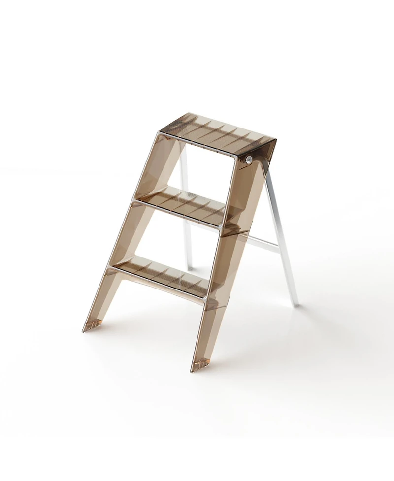 Streamdale Folding Ladder Stool - Brown, Multi-Functional, Anti-Slip