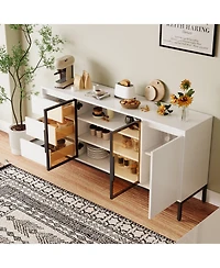 Streamdale Furniture Buffet Cabinet with Storage White