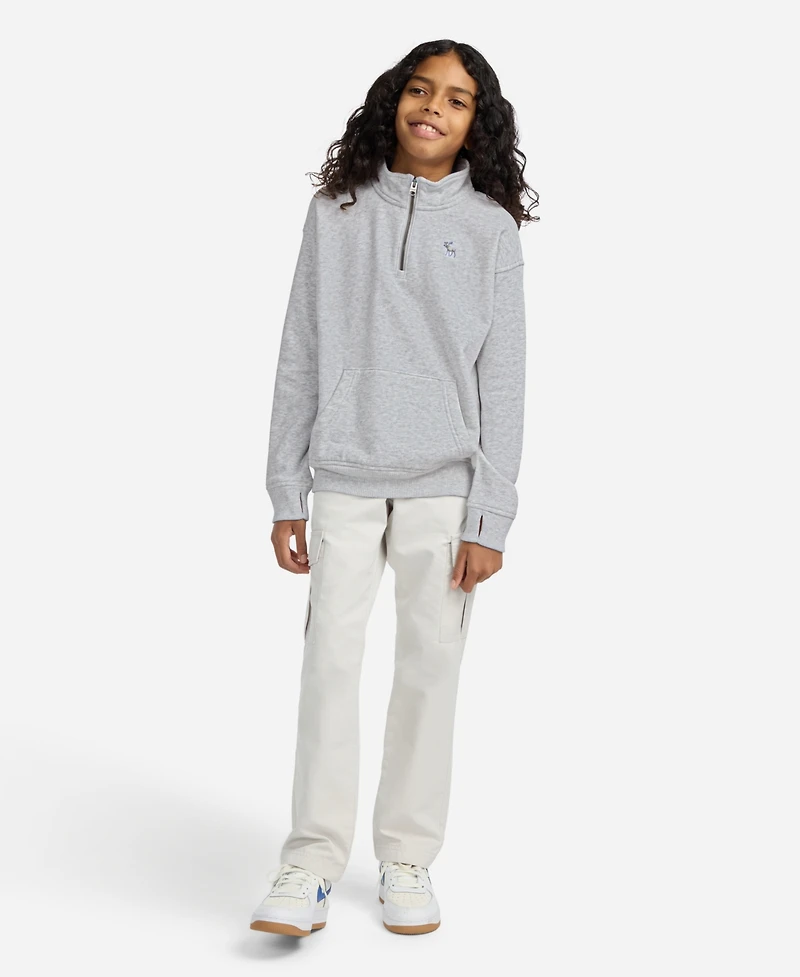 abercrombie kids Boys' Essential Fleece Quarter-Zip Sweatshirt