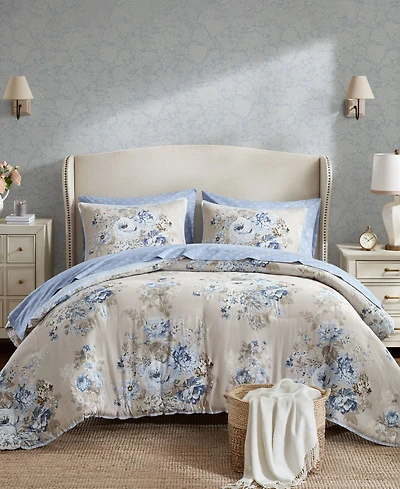 Madison Park Essentials Heather Vintage Floral 7-Pc. Comforter Set