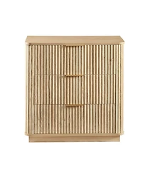 Streamdale Furniture Modern 3-Drawer Dresser Nightstand, Oak Finish