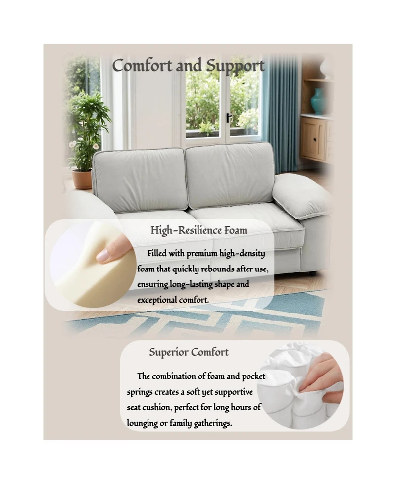 Streamdale Furniture Streamdale Storage Loveseat - Modern Sofa for Small Spaces