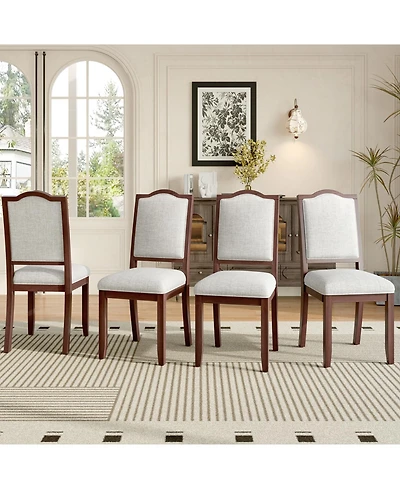 Streamdale Furniture Farmhouse Upholstered Dining Chairs Set of 4