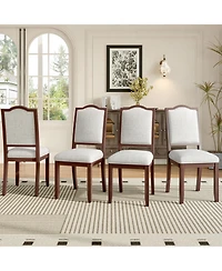 Streamdale Furniture Farmhouse Upholstered Dining Chairs Set of 4