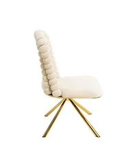 Streamdale Furniture Velvet Swivel Accent Chairs Set of 2, Gold Legs