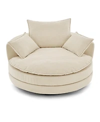Streamdale Furniture Streamdale Swivel Barrel Chair with Pillows