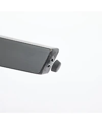 Streamdale Furniture Light Blue Velvet Swivel Bar Stools, Button Tufted, Wood Legs, Set of 2