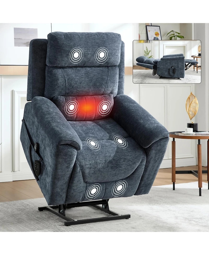 Streamdale Furniture Power Lift Recliner w/ Massage & Heat