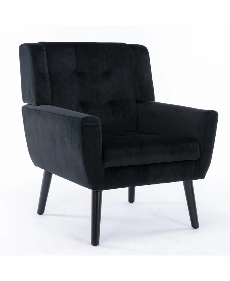 Streamdale Furniture Velvet Accent Chair with Legs