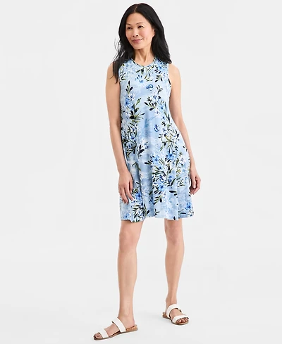 Style & Co Women's Printed Sleeveless Knit Dress, Macy's Exclusive