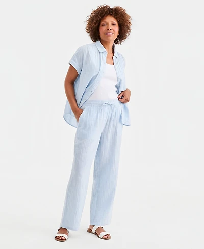 Style & Co Petite High-Rise Comfortable Fit Pants, Macy's Exclusive
