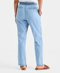 Style & Co Women's Twill Straight-Leg Pull-On Pants, Macy's Exclusive