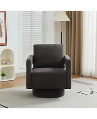 Streamdale Furniture Modern Open-Back Swivel Accent Chair, 360 Rotation