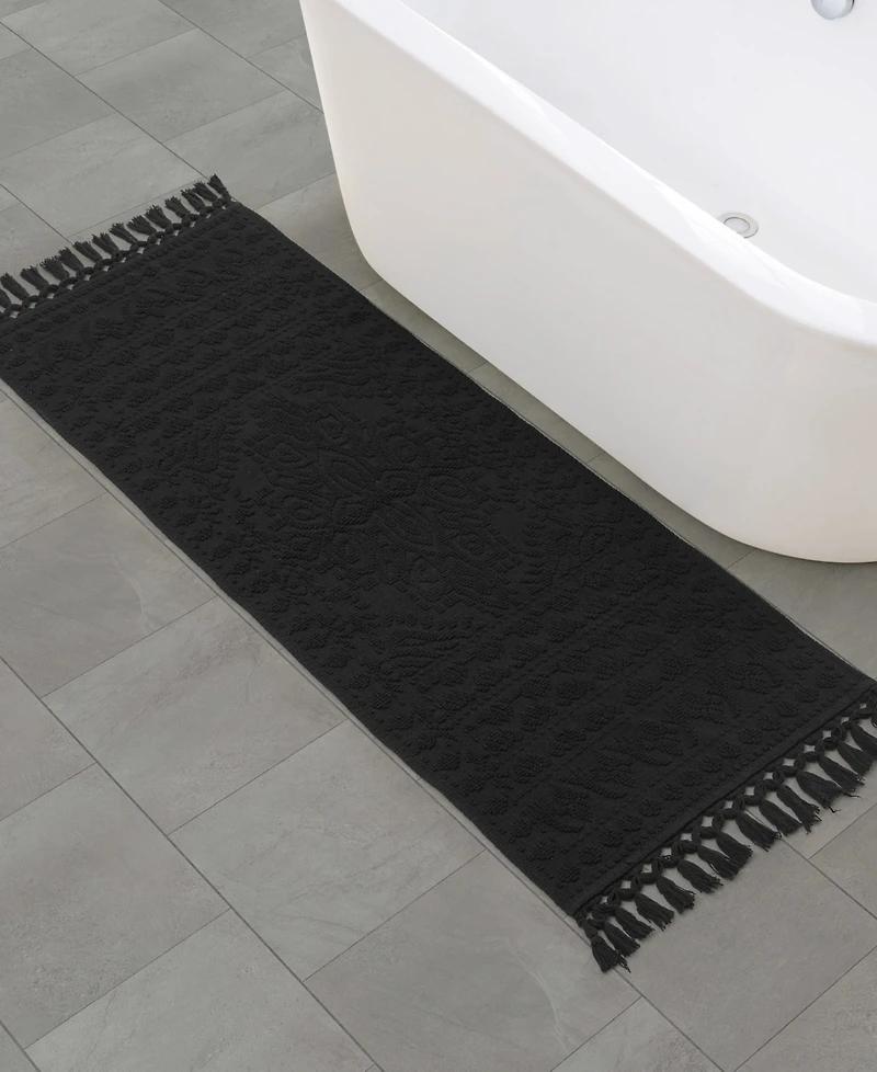 French Connection Nellore Fringe Cotton Bath Rug