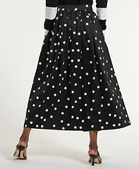 Isaac Mizrahi Women's Printed Maxi Skirt