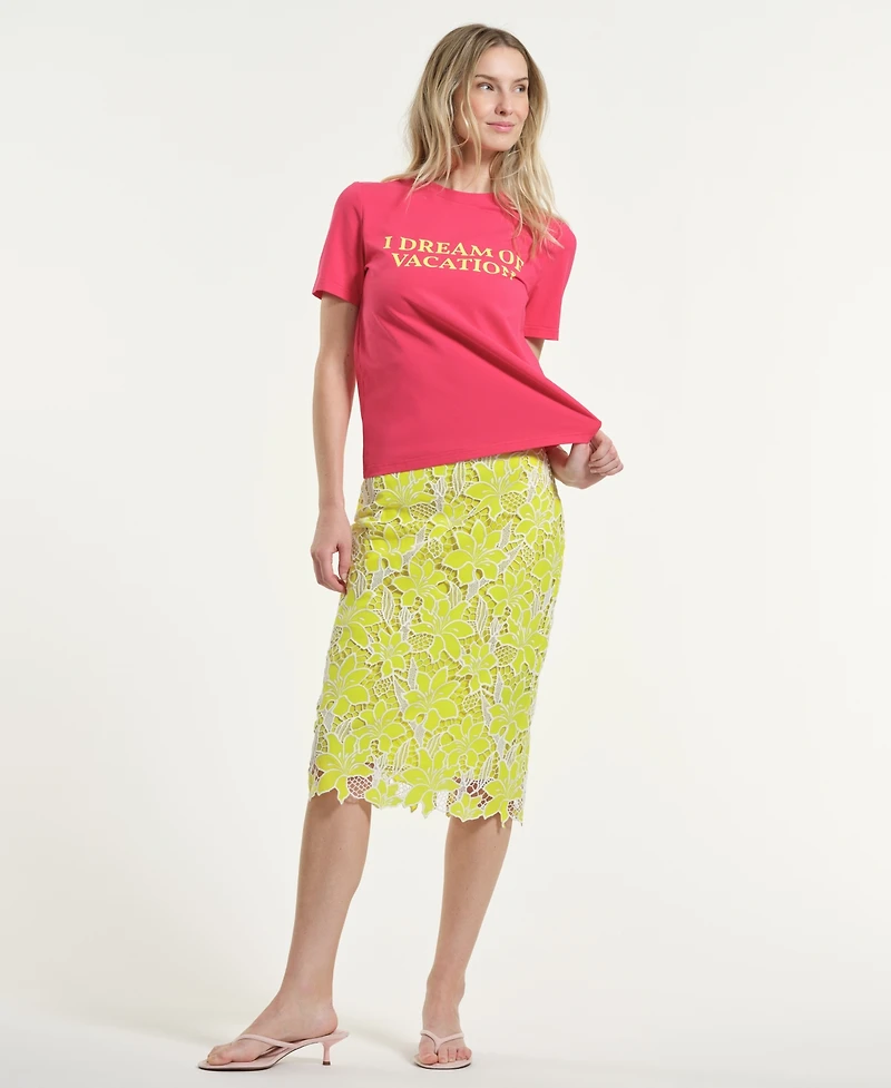 Isaac Mizrahi Women's I Dream of Vacation Graphic T-Shirt