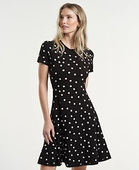 Isaac Mizrahi Women's Polka Dot Flare Dress