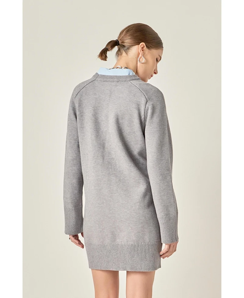 English Factory Women's Knit Mini Dress