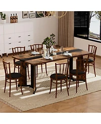 Streamdale Furniture 70.9" Rectangular Dining Table - Seats 8 Rustic Brown