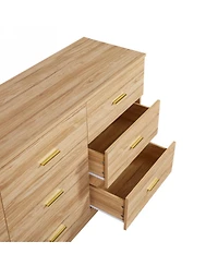 Streamdale Modern Natural 9-Drawer Dresser