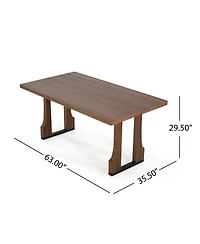 Streamdale Furniture 63" Rectangular Dining Table (Walnut