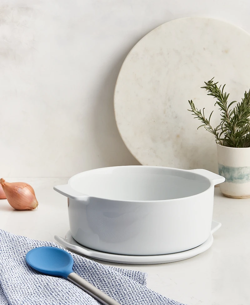 The Cellar James Ceramic Vegetable Bowl With Lid, Macy's Exclusive