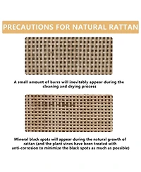 Streamdale 6-Drawer Rattan Dresser with Metal Handle