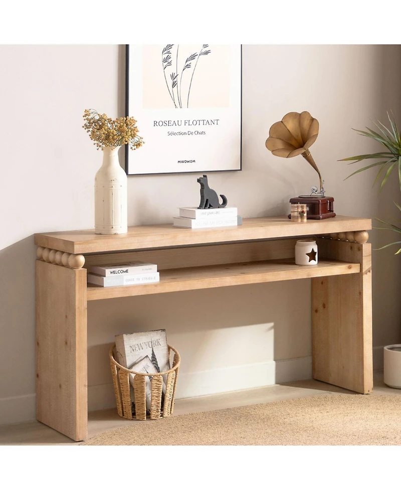 Streamdale Furniture Rustic Console Table with Shelf