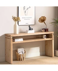 Streamdale Furniture Rustic Console Table with Shelf