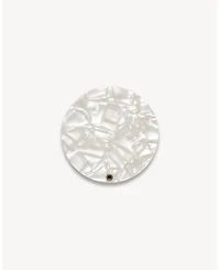 Machete Circle Mirror in White Shell
