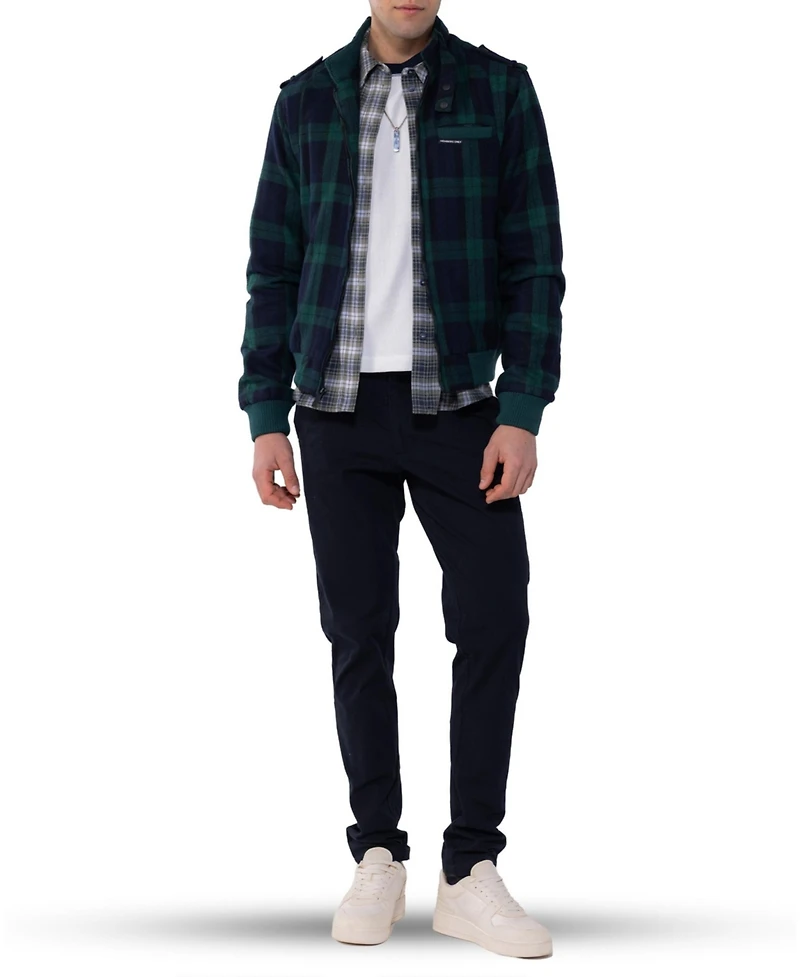 Members Only Men's Wool Iconic Racer Jacket
