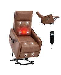 Sumyeg Power Lift Recliner Chair with Massage Heavy Duty Motion Mechanism and One Usb for Charging