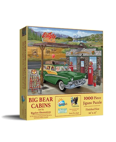 SunsOut Big Bear Cabins 1000 piece Jigsaw Puzzle for Adults