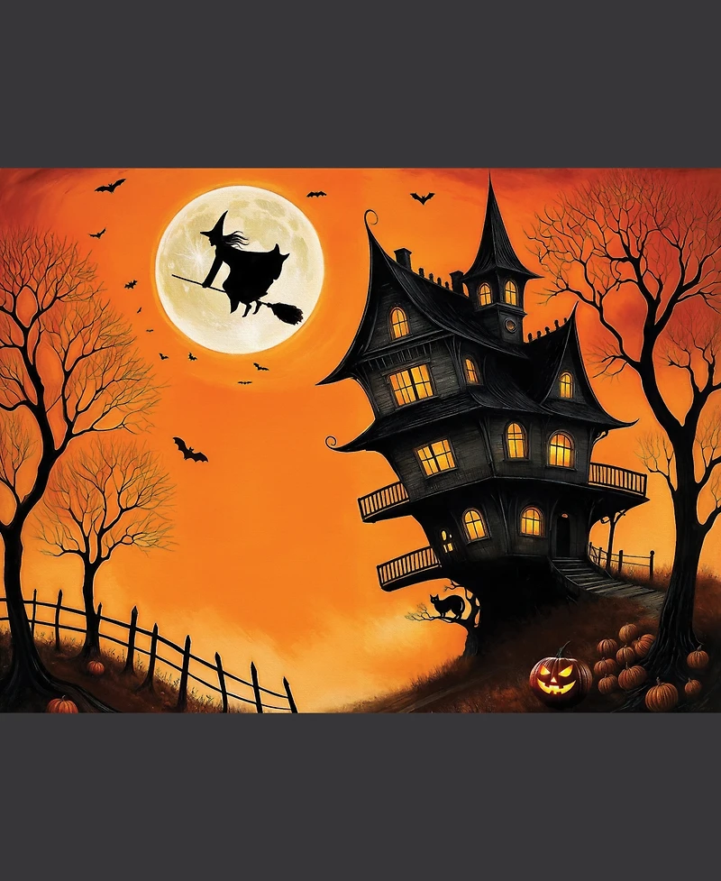 SunsOut Haunted Halloween House and Witch 500 piece Jigsaw Puzzle for Adults Halloween