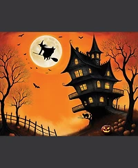 SunsOut Haunted Halloween House and Witch 500 piece Jigsaw Puzzle for Adults Halloween